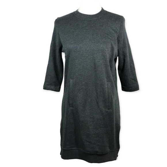 Fabletics Women's Gray Sweatshirt Half Sleeve Tunic - Picture 1 of 13